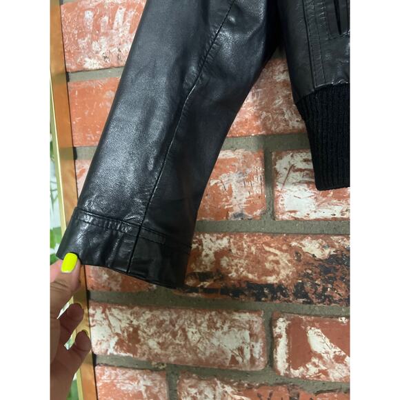 Leather bomber jacket - Picture 4 of 5